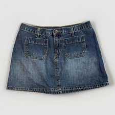 Abercrombie Fitch Vtg A F 90s Denim Mini Jean Skirt USA Made Women s 8