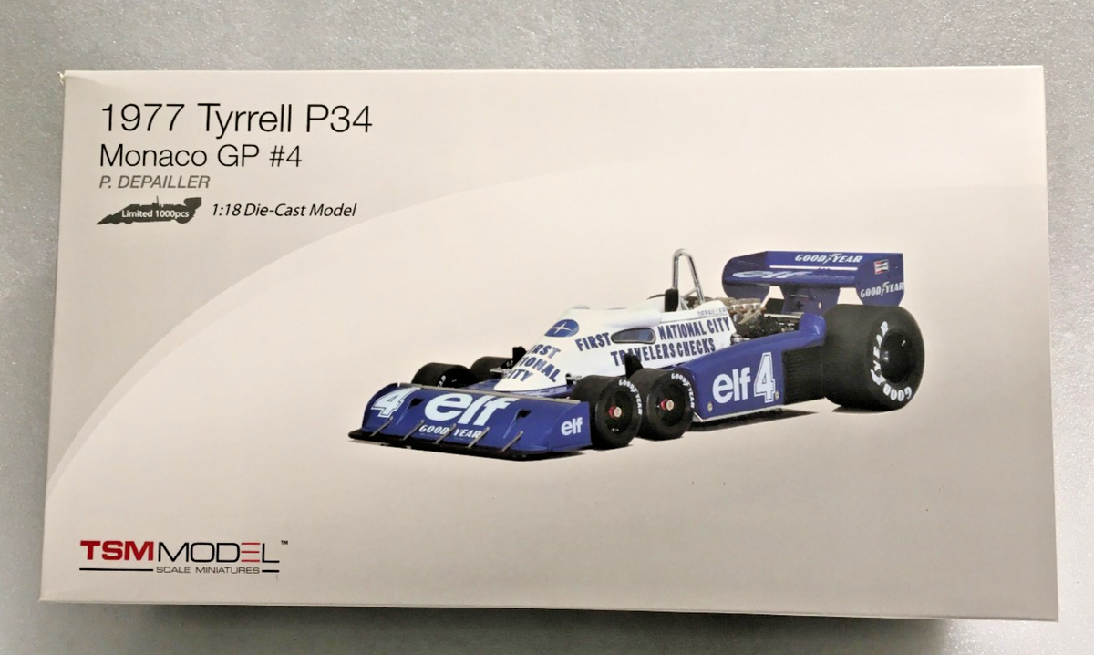 TSM 1/18 1977 Tyrrell P34 モナコGP #4 TSM Model: 1977 Tyrrell P34 Monaco GP#4 1:18 CoA | eBay