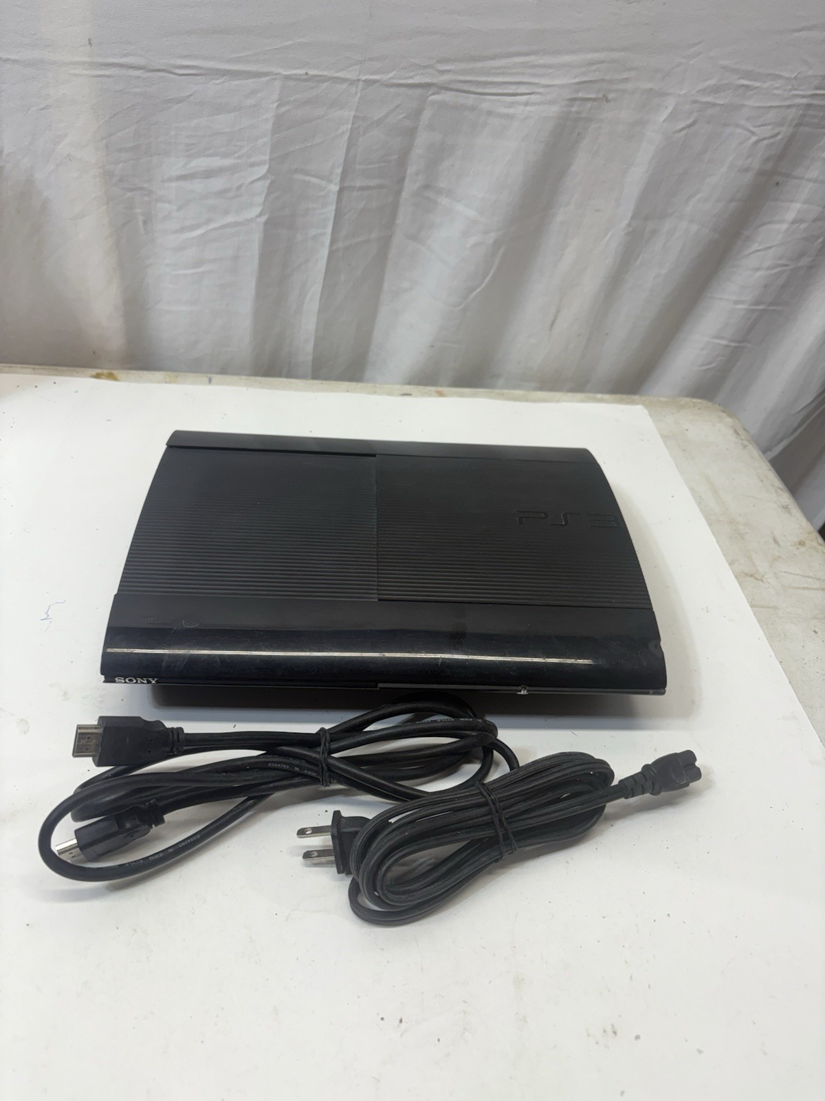 PlayStation 3 500GB Super Slim CECH-4001C Console W/ Cords Tested