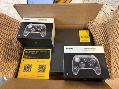 Analogue 3D N64 Funtastic Smoke Bundle Two 8BitDo Controllers New Sealed