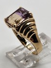 10k Solid Yellow Gold 2.90ct Emerald Cut Ametrine Solitaire Ring Size 6.75 — photo 2