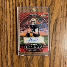 Riley Leonard A New Dawn Auto Football Nation Leaf /2