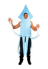 Disfraz De Calamar Azul, Talla Única