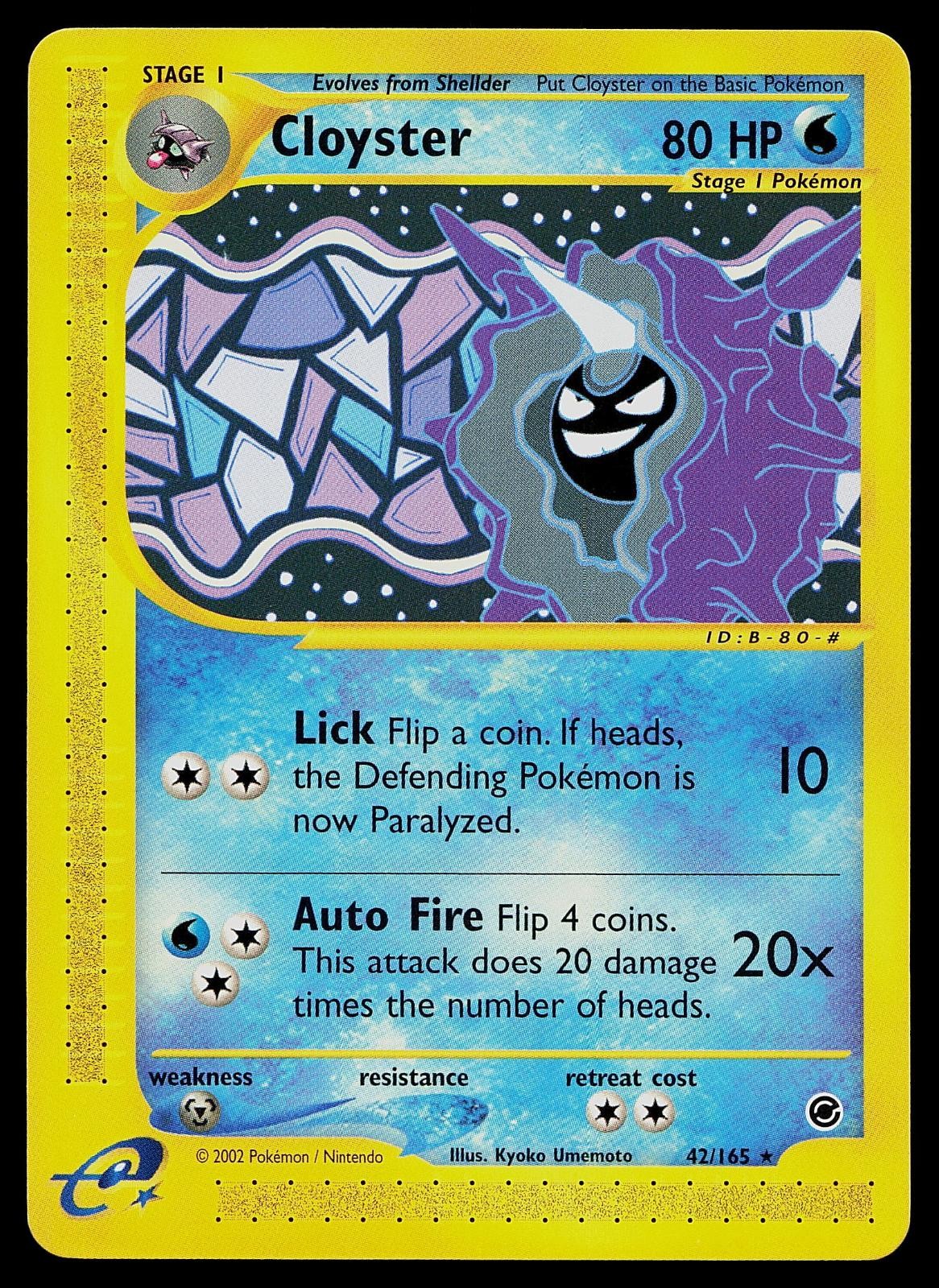 Pokemon Card - Cloyster Expedition Base Set 42/165 Rare