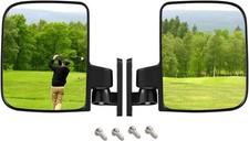 Golf Cart Side Mirrors for Club Car EZ-GO Yamaha and other Large, Black