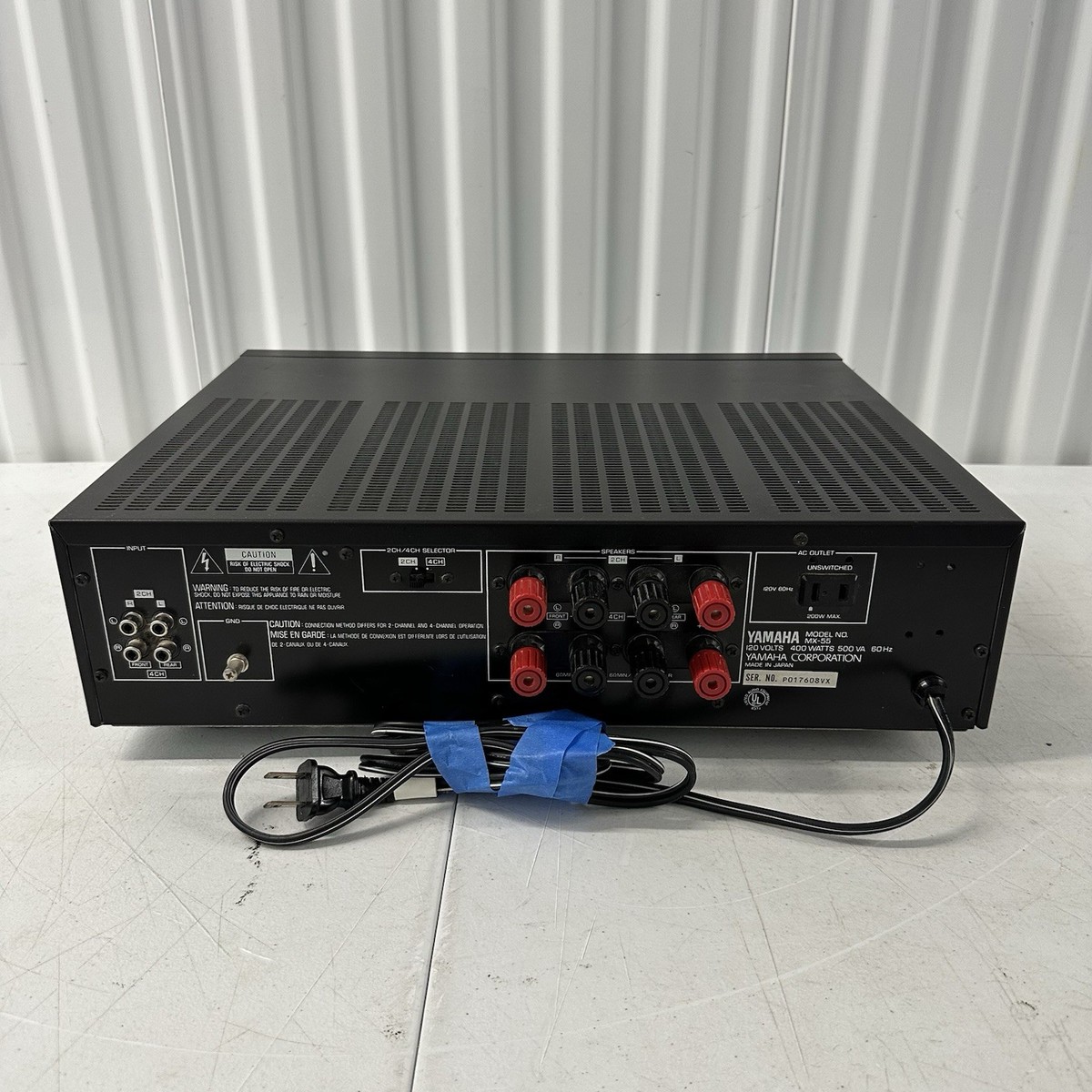 YAMAHA Power Amplifier MX55 Natural Sound 2/4 Channel Power Amp MX