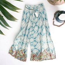 JOHNNY WAS DANDRIDGE WRAP beach PANTS CSW4722-U slit side elastic waist