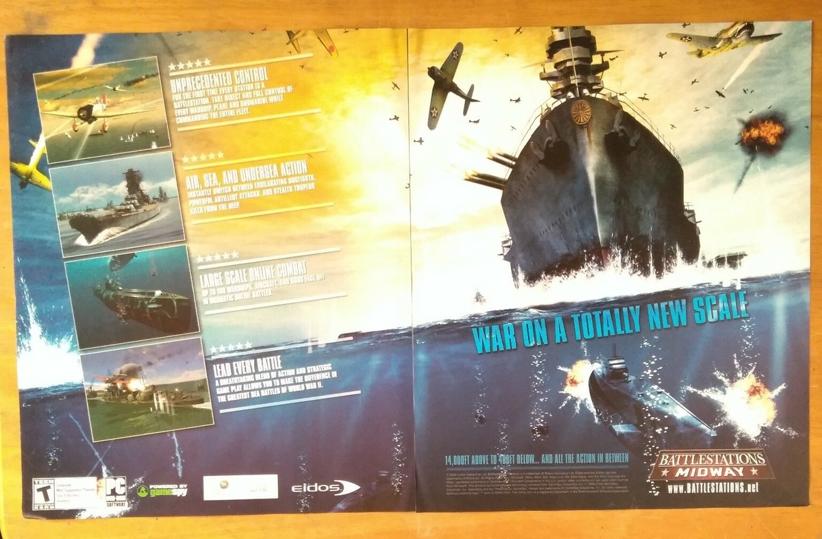 Battlestations: Midway Xbox 360 PC 2007 Print Ad/Poster Official