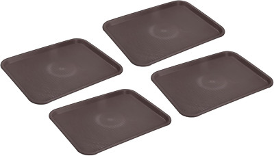 Kunststoff Fast Food Tabletts 12'' x 16'' Servieren Cafeteria Platte Restaurant Party 4 Stück