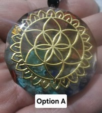 Store Closing Orgonite 7 Chakra Healing Necklace EMF Protection - Sale