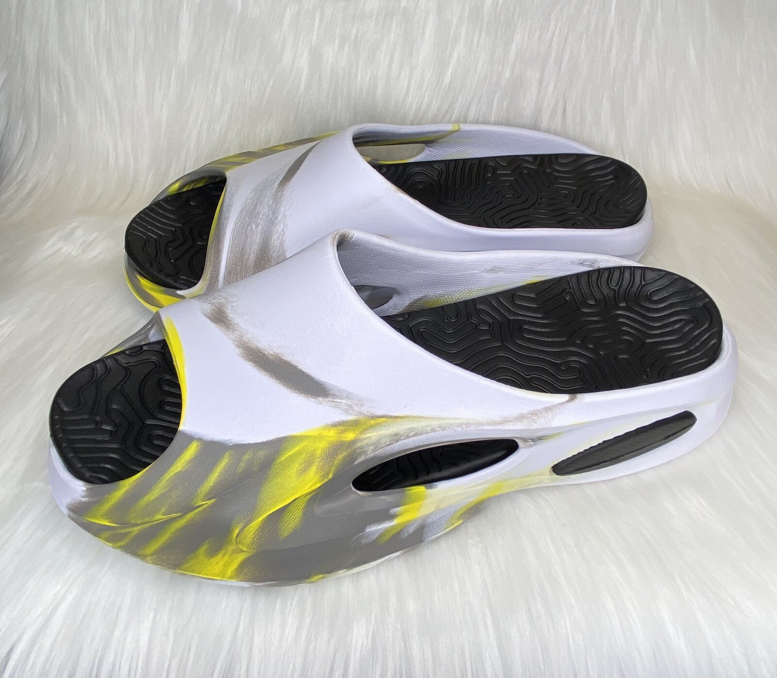 Thick Platform Soft Beach Slides Anti-Slip Sandals EUR 43 White Yellow-image