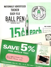 Vintage 1972 QUAKER STATE PEN MERCHANDISE Jobbers SELL SHEET ADVERTISING