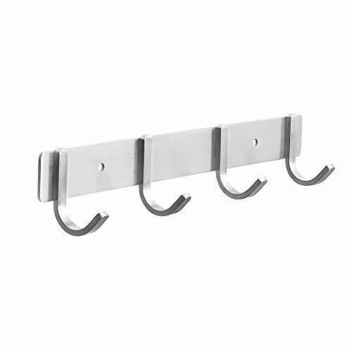 Ganci Appendiabiti ERWEY 4 Posti Acciaio Inox - Montaggio a Vite