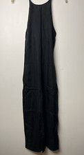Madewell Crisscross Midi Slip Dress in Cupro-Blend Size 0 True Black Drapey 90s