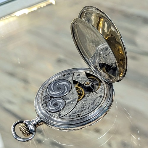1919 ELGIN Pocket Watch 12s Openface Grade 301 7 Jewels 925 Sterling Silver Case - Picture 11 of 15