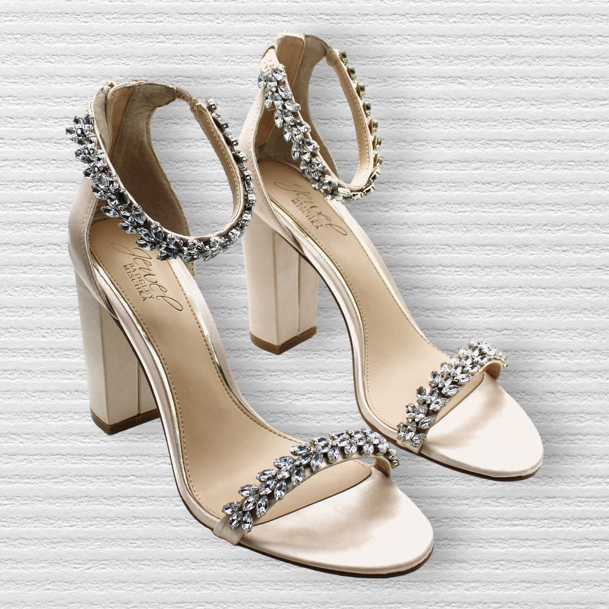 Jewel Badgley Mischka Mayra Champagne Women's Shoes (Size 8)