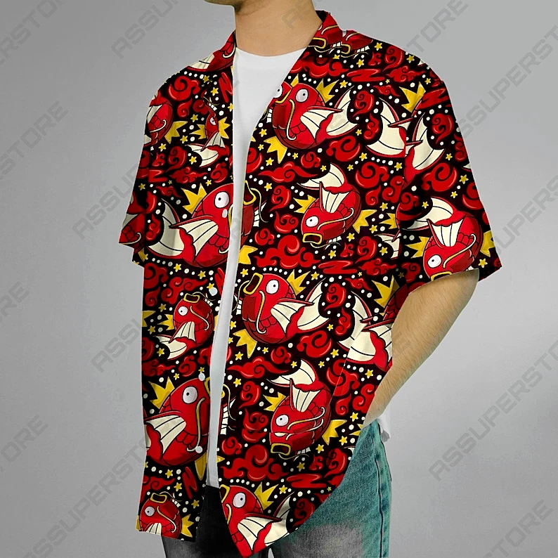 Magikarp Hawaiian Shirt Magikarp Button Up Shirt Gift