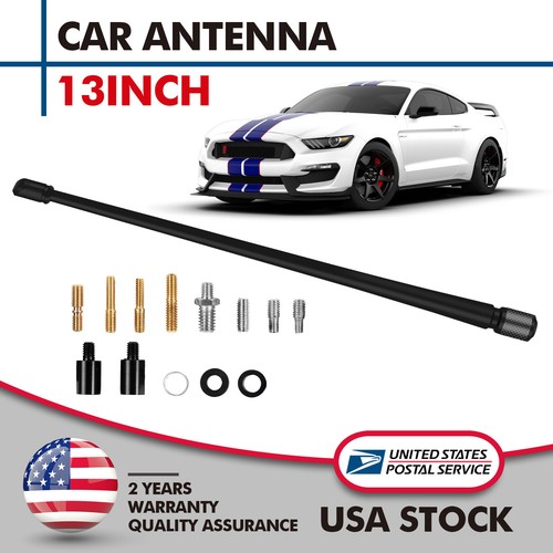 Universal 3-Inch Carbon Fiber Stubby Antenna For Car & SUV – FM/AM Roof Aerial In Black