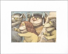 8X10" Matted Print Art Picture: Where the Wild Things Are, Maurice Sendak