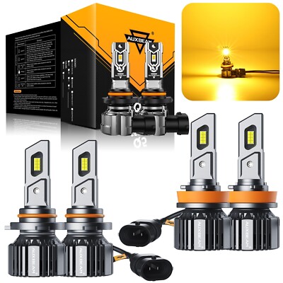 9005 H11 H10 LED Headlights Amber Fog Bulbs for Ford F-150 XL XLT Base 2015-2022