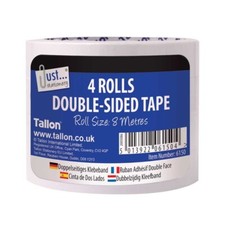 4 Rolls of 18mm Double Sided Tape - Sticky Both Side