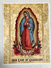 NUESTRA DAMA DE GUADALUPE 8x10 Virgen María Arte Católico Personalizado Impresión Cuadro Ángeles