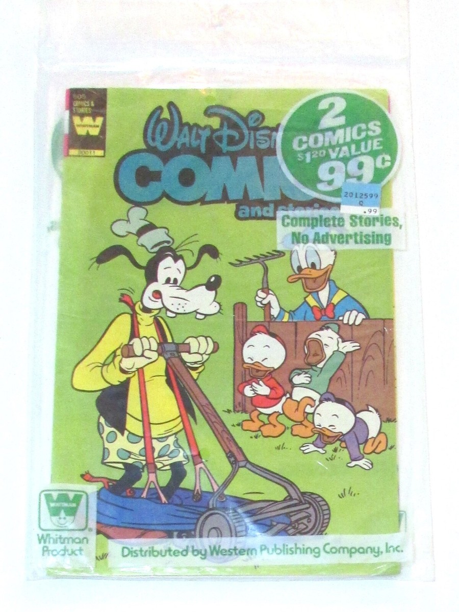 MULTI-PACK, SEALED, 2 Whitman Walt Disney Comics and Stories #504