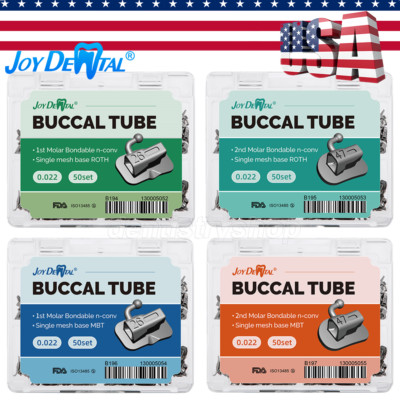Dental Orthodontic 1st/2nd Molar Buccal Tube Bondable Mesh Base Roth/MBT 022
