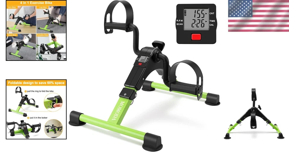 LCD Display Mini Bike Pedal Exerciser – Foldable Home & Office Fitness Solution - Image 2 of 4