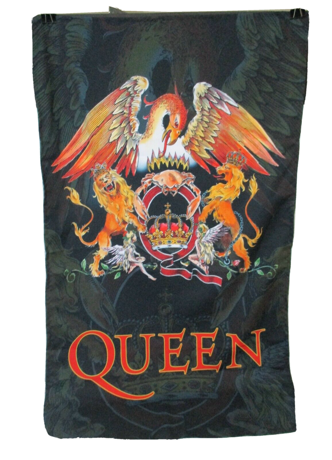 Queen Fabric Poster Crest Band Logo Rock Freddie Mercury Zodiac 42x26 | eBay