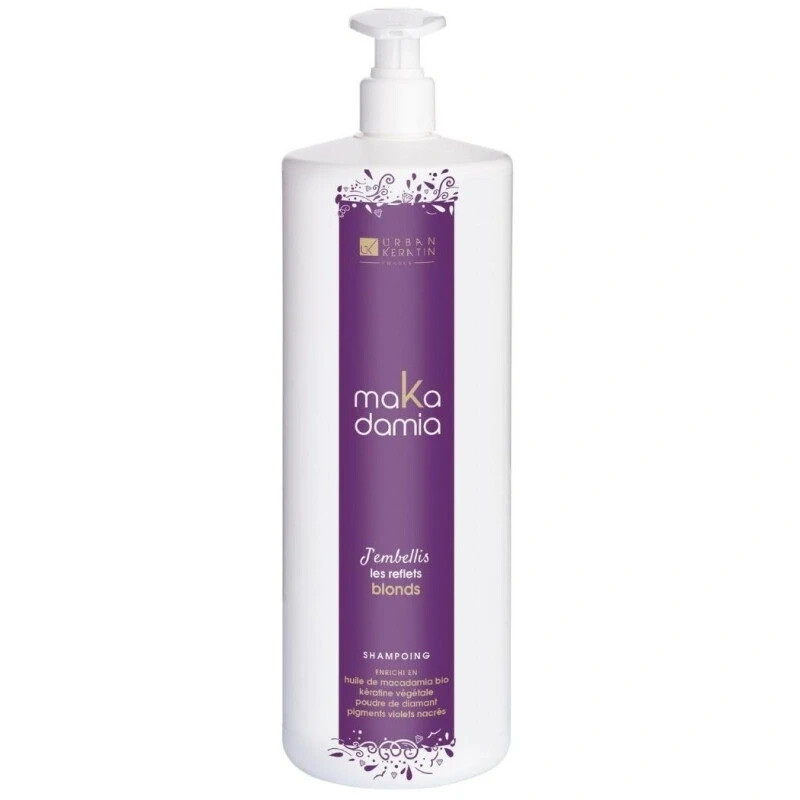 Urban Kératin Makadamia shampoing reflets blonds 1000ml cheveux méchés