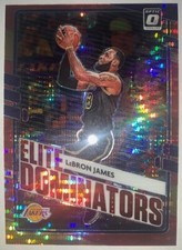 LEBRON JAMES 2020/21 PANINI OPTIC ELITE DOMINATORS RED PULSAR PRIZM REFRACTOR #3