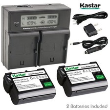 Kastar EL15 Battery LCD Dual Smart Fast Charger for Nikon 1 V1, D600, D610, D750