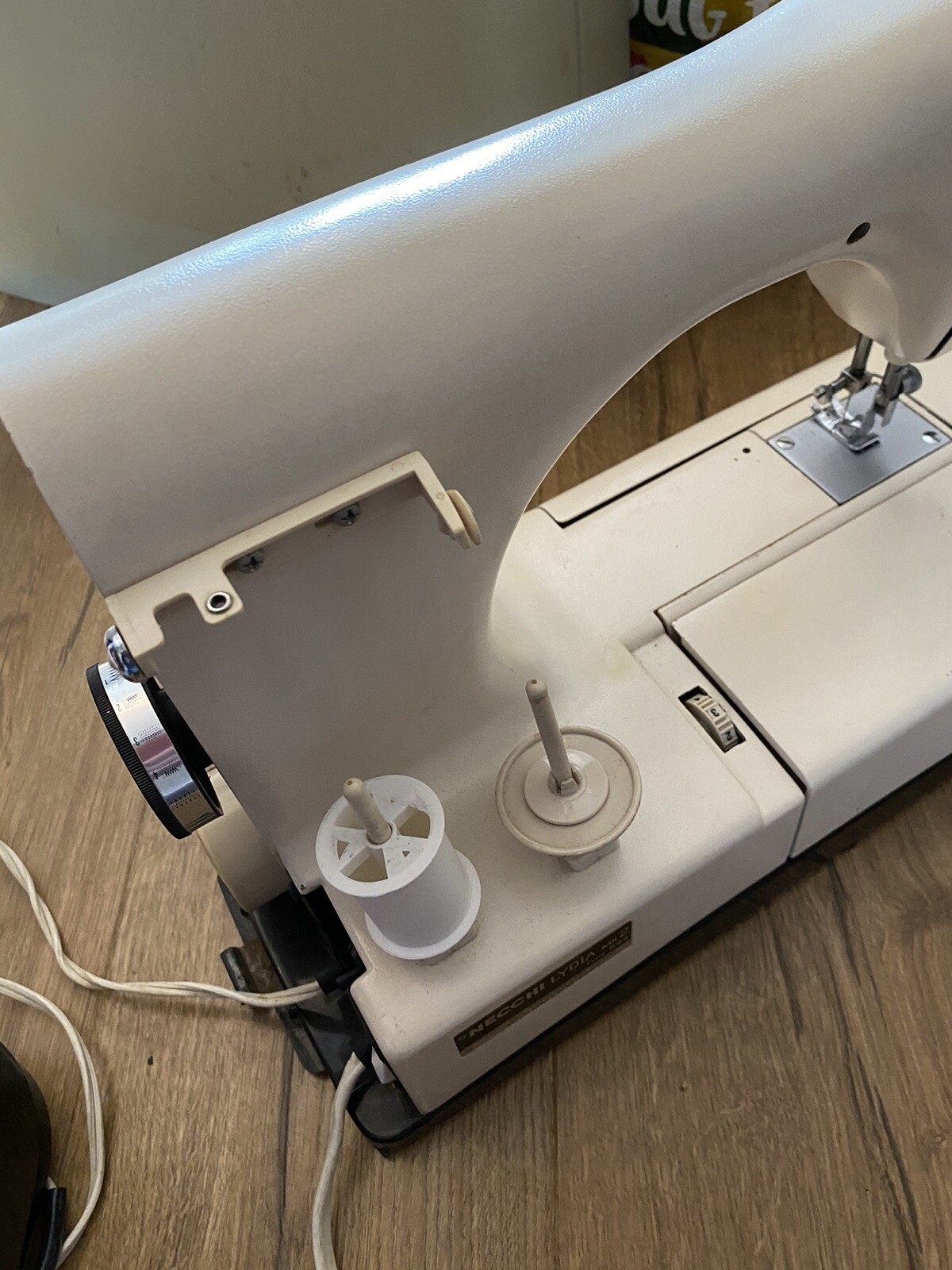 NECCHI Sewing Machine LYDIA mk 2 544 Hard Case & Foot Pedal Vintage