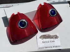 New Pair 53 Chevrolet Blue Dot Tail Light Lens Bel Air 150 And 210