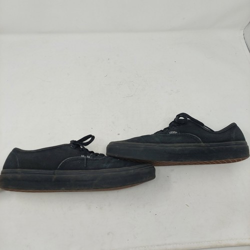 Vans Black Canvas Low Top Fashion Sneakers Skate Shoes Hipster Lace Up Size 8 - Picture 3 of 9