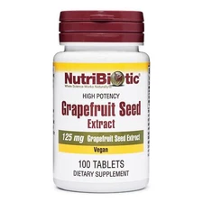 NutriBiotic Grapefruit Seed Extract 100 Count Vegan Immune Support Supplement