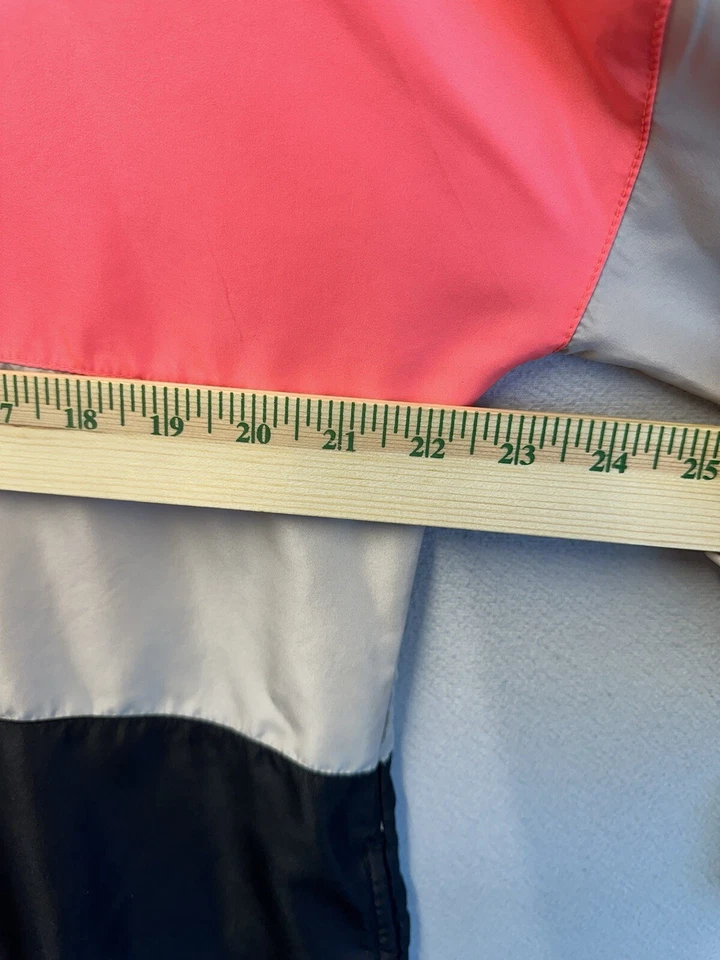 Chaqueta cortavientos Bebe Sport para mujer talla grande rosa bloque de color cremallera completa Foto 3 de 4