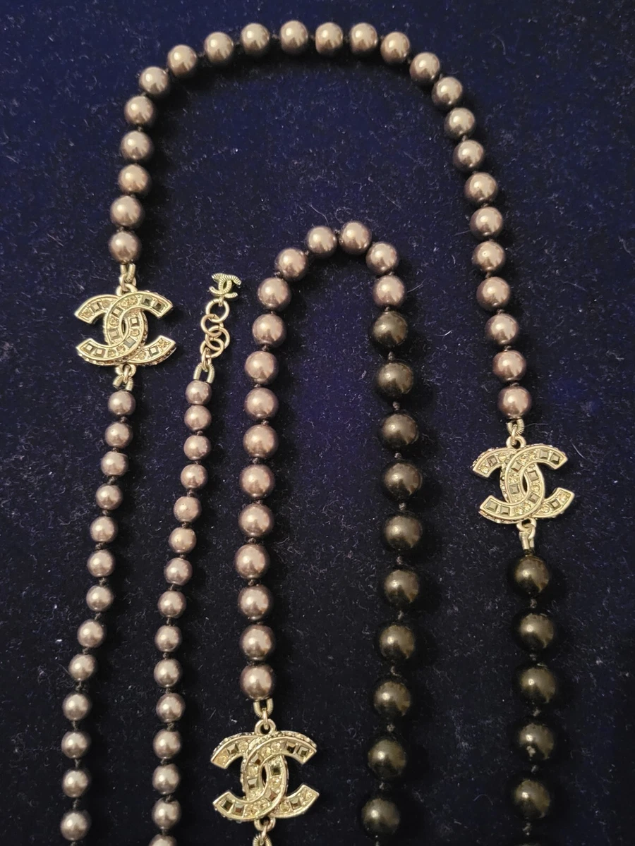 Chanel cc necklace sale black
