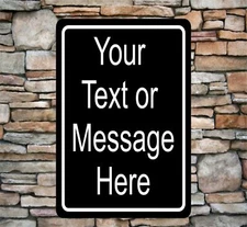 New Personalized 8" x 12" Aluminum Metal Sign Customized Your Custom Text Sign