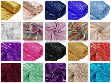 Sequins Mini Glitz Fabric - Embroidered High Quality Sequins on Mesh By Yard