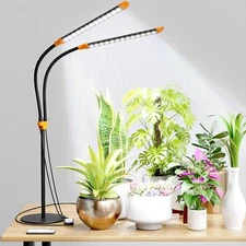 LED Grow Light, Full Spectrum Desk Stand Plant Light with White Blue Red LEDs