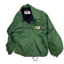 Vintage 80s DeKalb Lined Windbreaker Jacket Corn Patch Swingster Nylon Men’s L