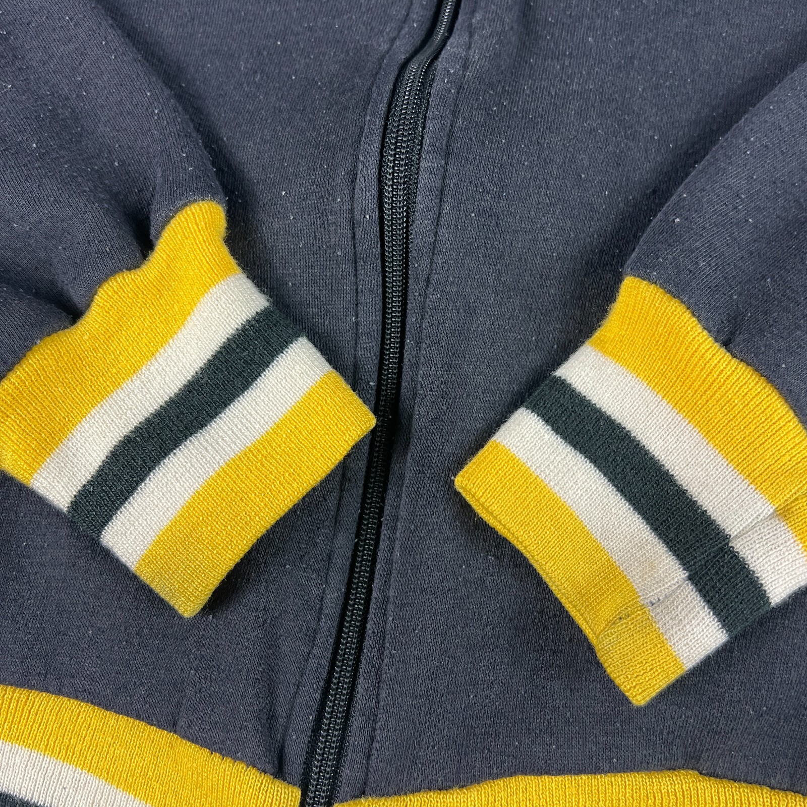 Giacca pony track vintage anni 90 80 adatta media nera sbiadita full zip felpa etichetta XL