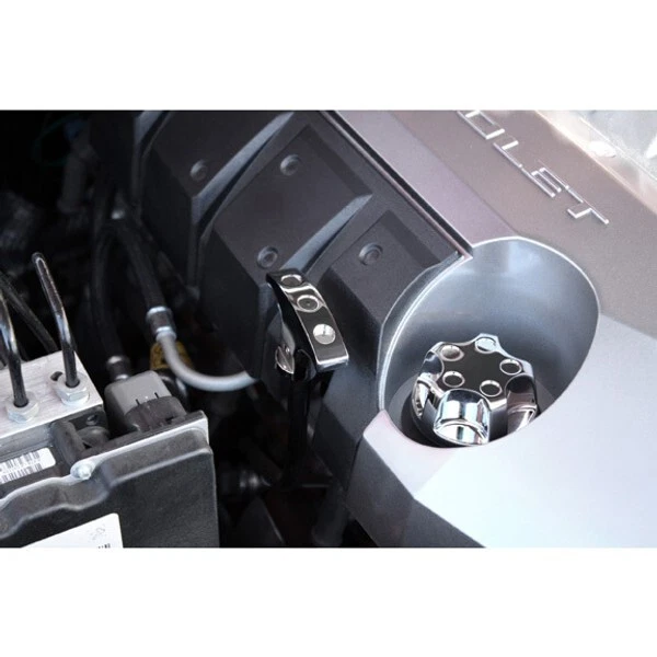 Camaro Chevy Chevrolet 2010-2015 varilla de medición de aluminio manija cubierta mango cromo SS Foto 2 de 2