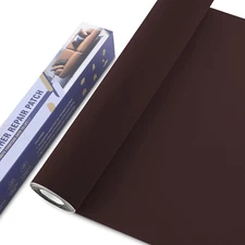 OAZ Self-Adhesive Leather Repair Patch, 16x63 Inch, Dark Brown