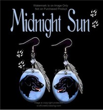 Midnight Sun BLACK LAB EARRINGS Dog Labrador Retriever Art Mom Daughter Sis HOT