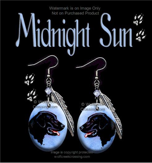 Midnight Sun BLACK LAB EARRINGS Dog Labrador Retriever Art Mom Daughter Sis HOT