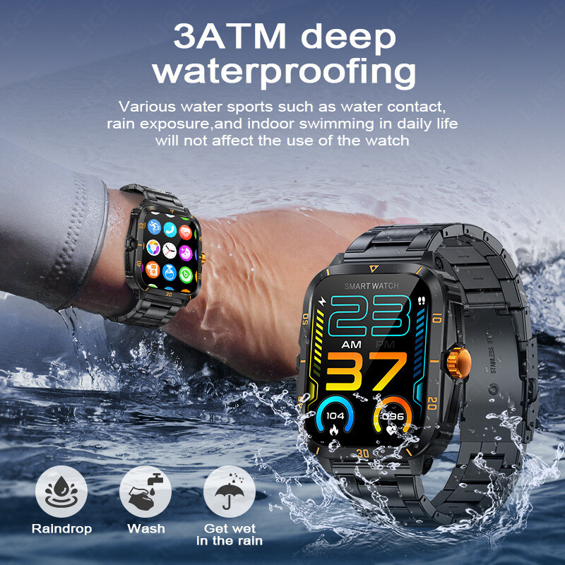 Water Resistant What Does The Raindrop Mean On Apple Watch ?2025 Smart  Watch For Men/Women, Waterproof Smartwatch Bluetooth IPhone Samsung