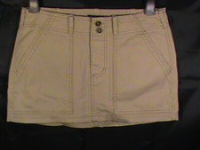 AEO American Eagle khaki short mini skirt cotton light-olive-green women's-0 NWT